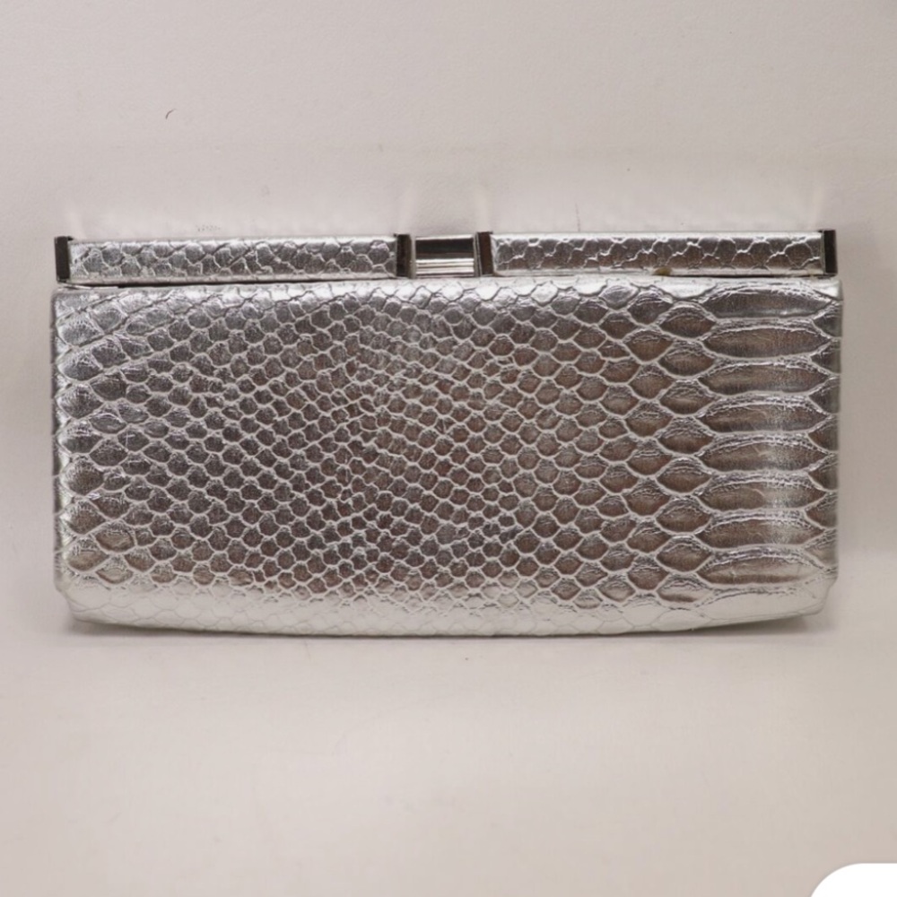 10.5” silver clutch
